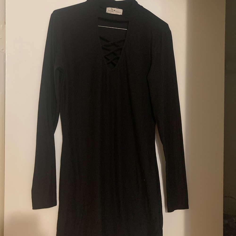 Black dress with long sleeves